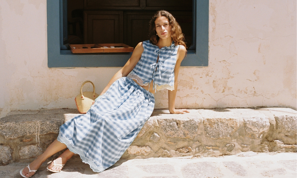 Marisol Mini Dress - Rainbow Check | steele. label