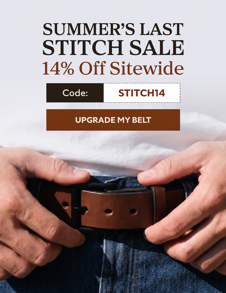 Summer’s Last Stitch Sale 14% Of f Sitewide Code: STITCH14 UPGRADE MY BELT