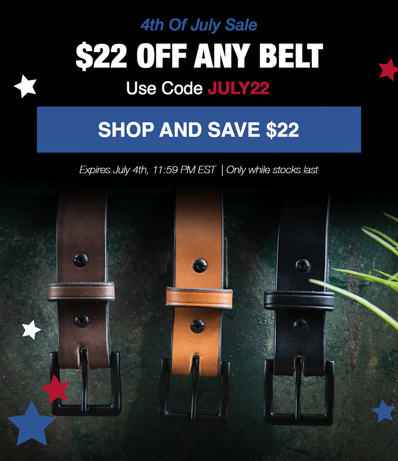 You can still get the belt of a lifetime Hanks Belts