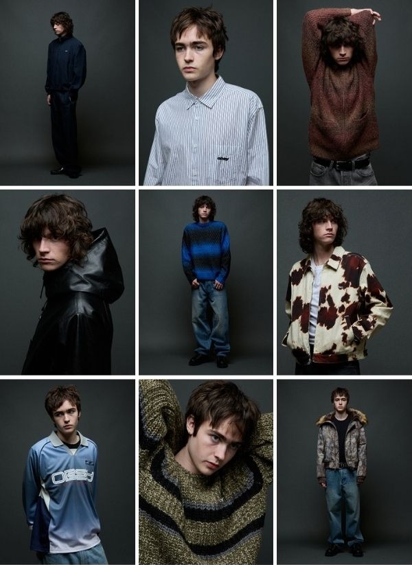 A collage of Obey fall collection clothes for Men