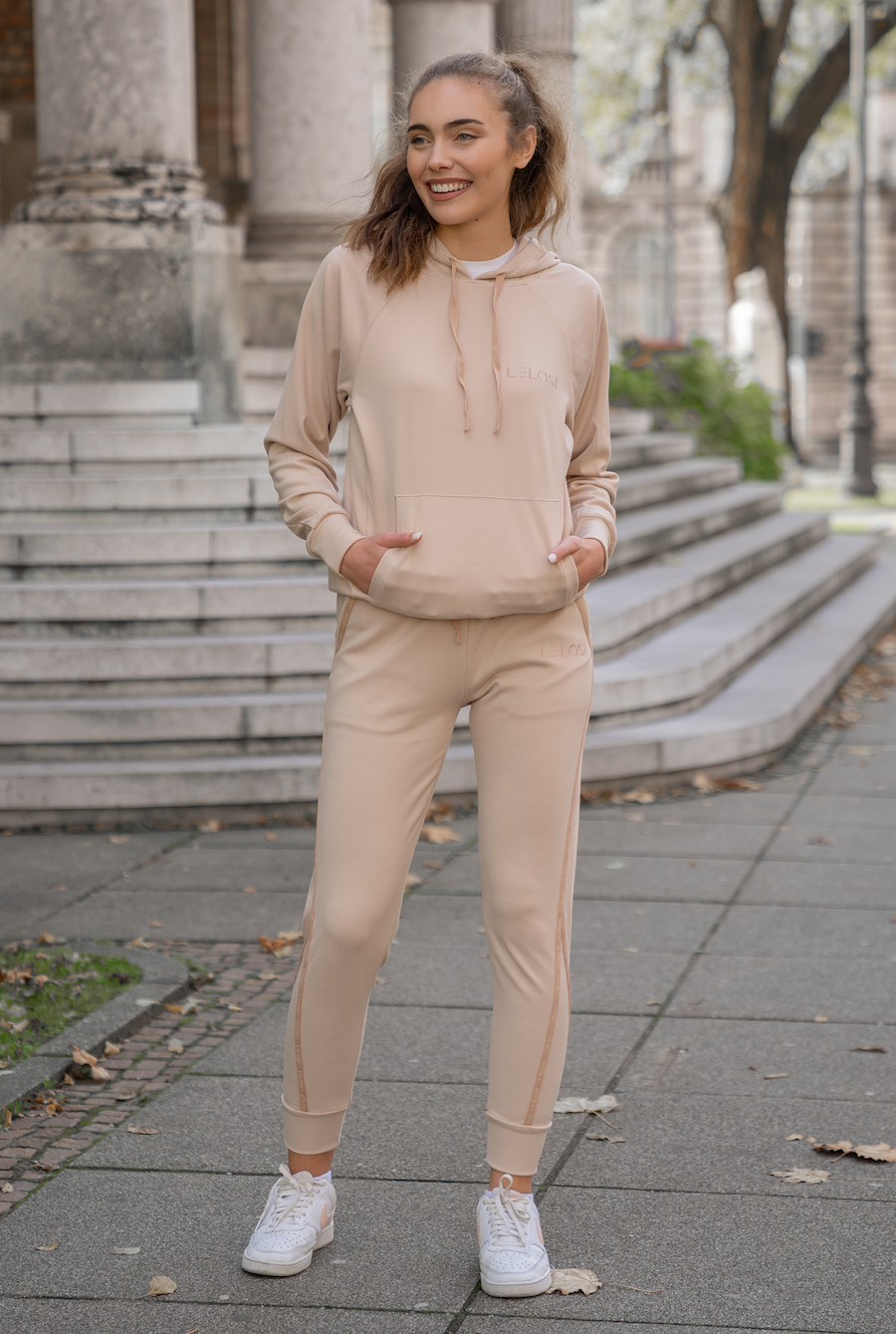 Cream track pants