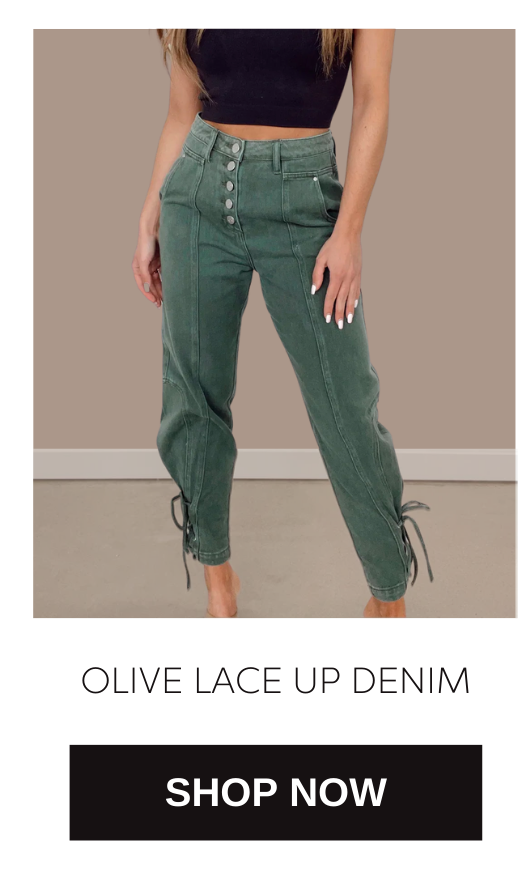 Lane 201 Olive lace up denim