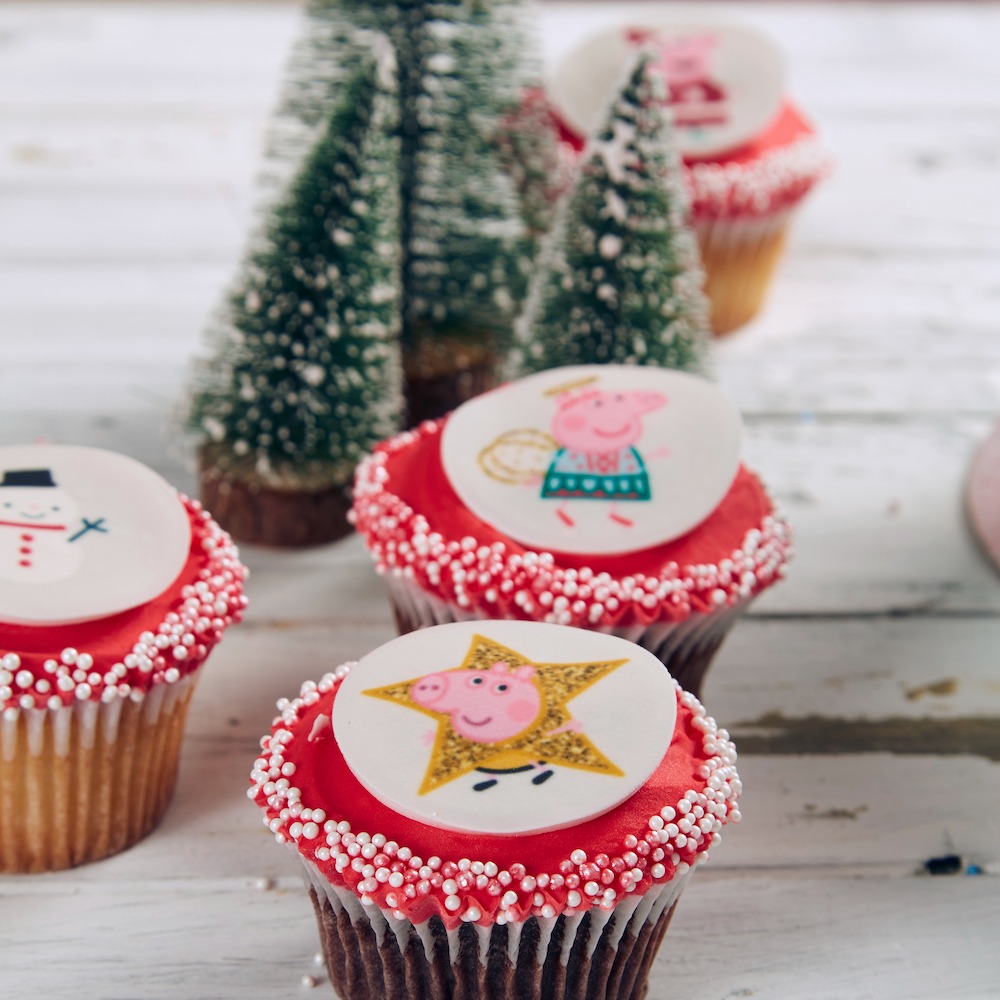 Peppa Pig Christmas Cupcakes