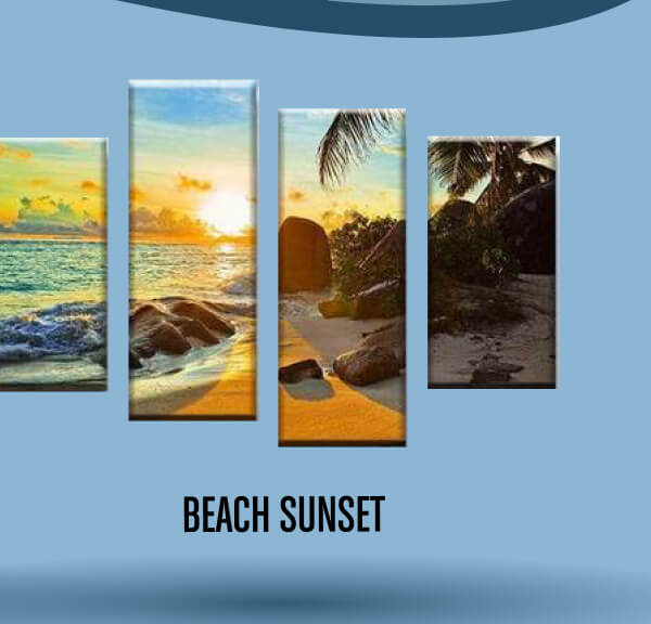 BEACH SUNSET CANVAS SET