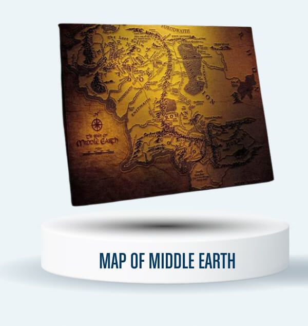 Map of Middle Earth Canvas Set