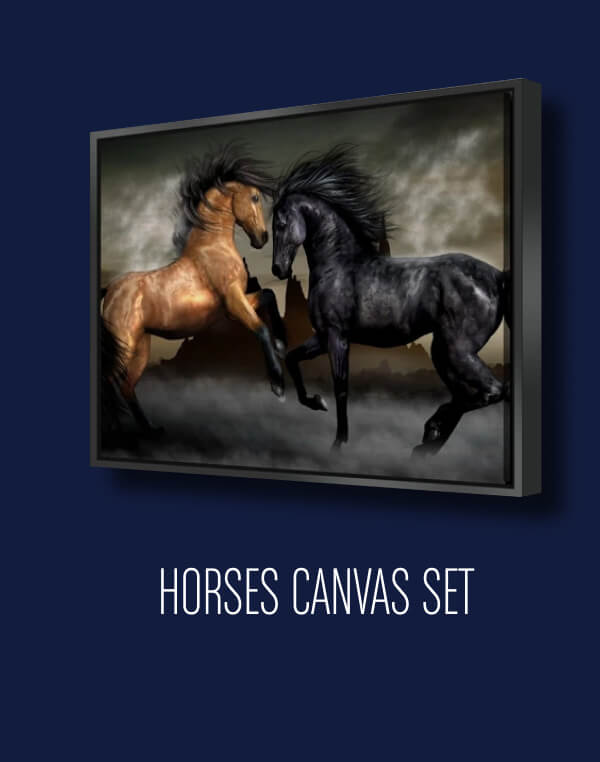 HORSES CANVAS SET