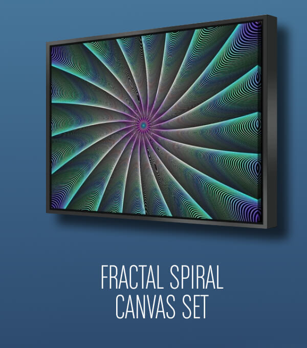 FRACTAL SPIRAL CANVAS SET