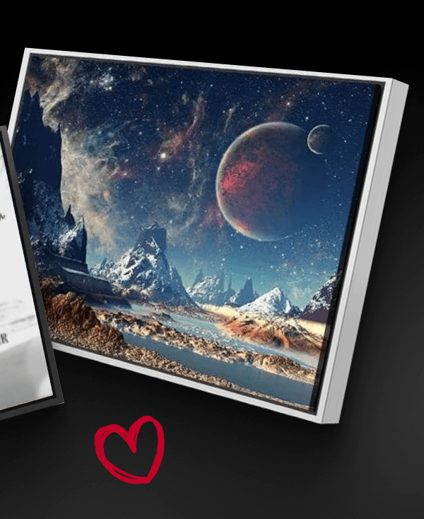 MOUNTAINS AND SPACE CANVAS SET