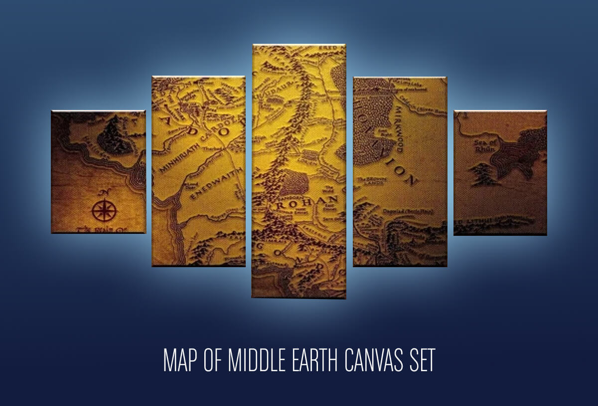 MAP OF MIDDLE EARTH CANVAS SET