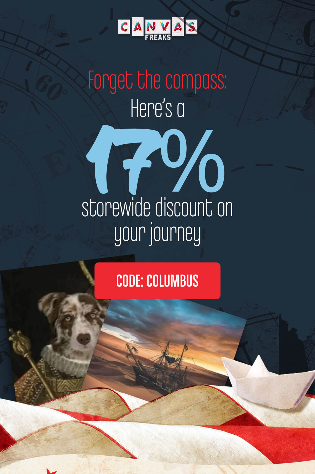 Forget the compass: Here’s a 17% storewide discount on your journey