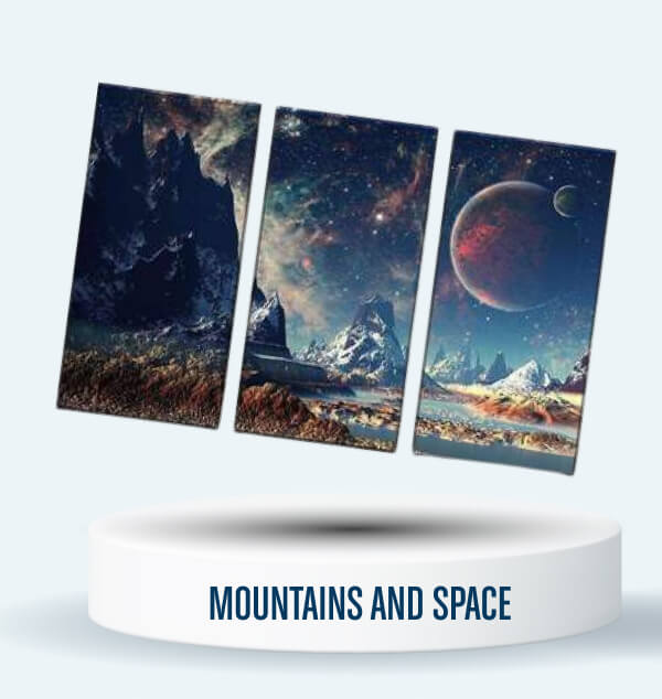 Mountains & Space Canvas Set