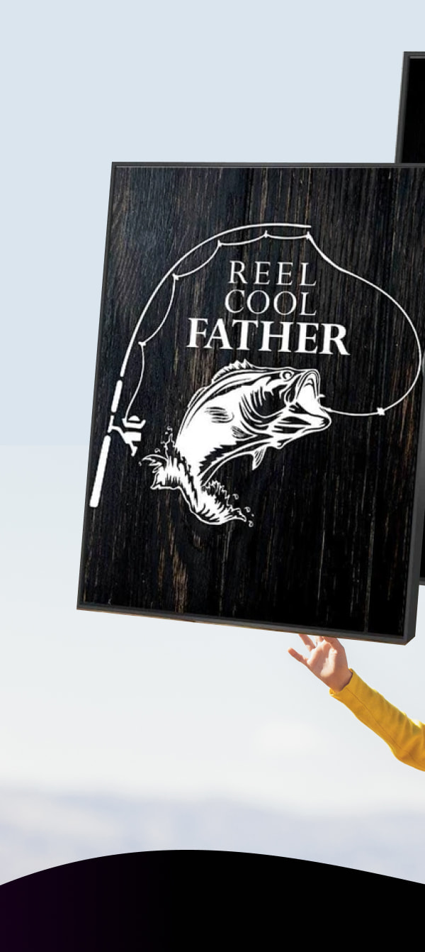REEL COOL GRANPA CUSTOM CANVAS SET