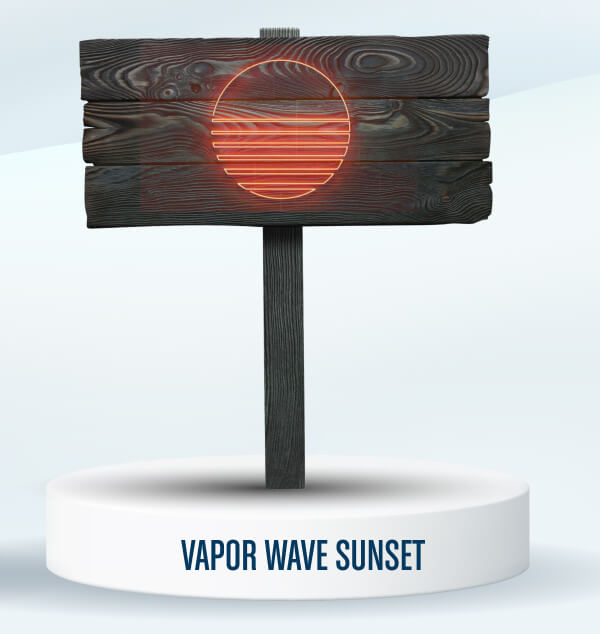 Vaporwave Sunset Neon Sign