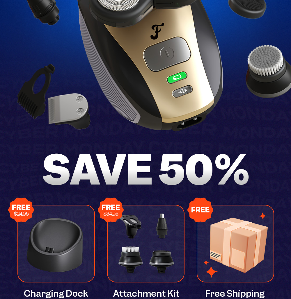 Save 50% + Free Charging Dock ($24.95 Value) + Free Attachment KIt ($34.95 Value) + Free Shipping