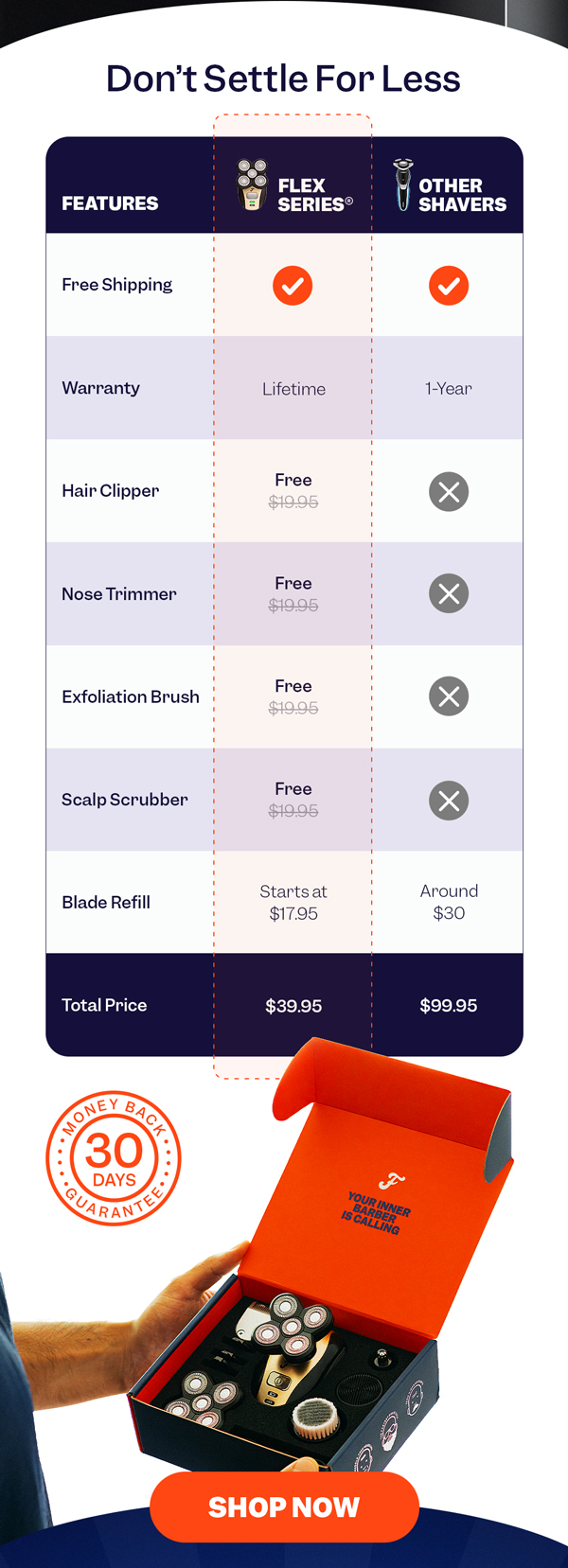 Don't Settle For Less | Shop Now