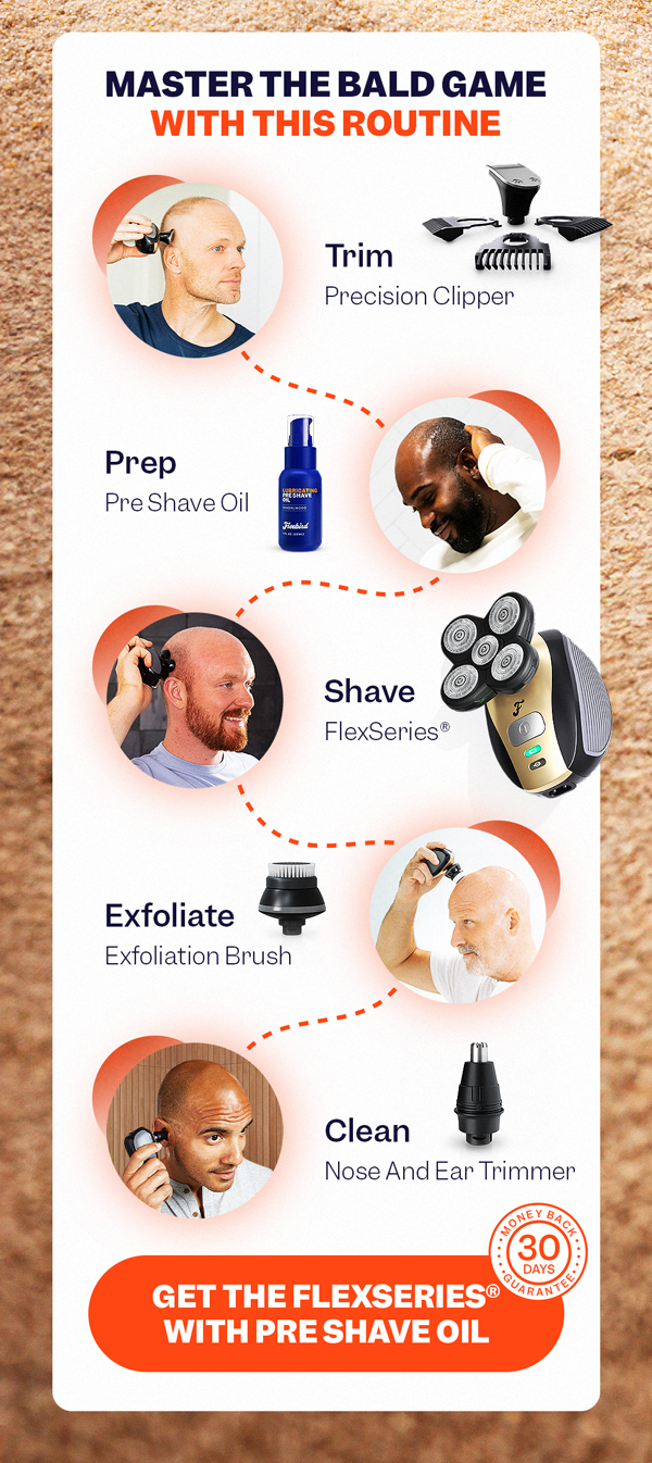 Master The Bald Game With This Routine | Get The FlexSeries® With Pre Shave Oil