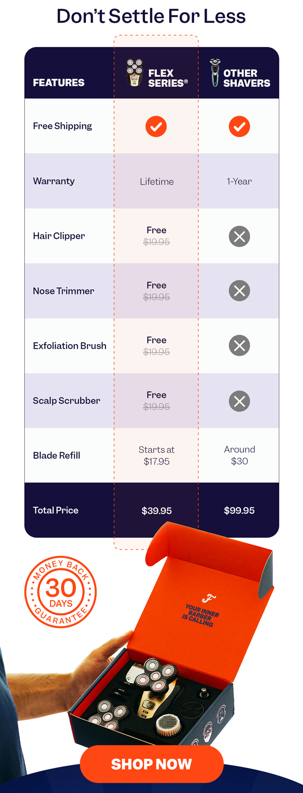 Don't Settle For Less | Shop Now