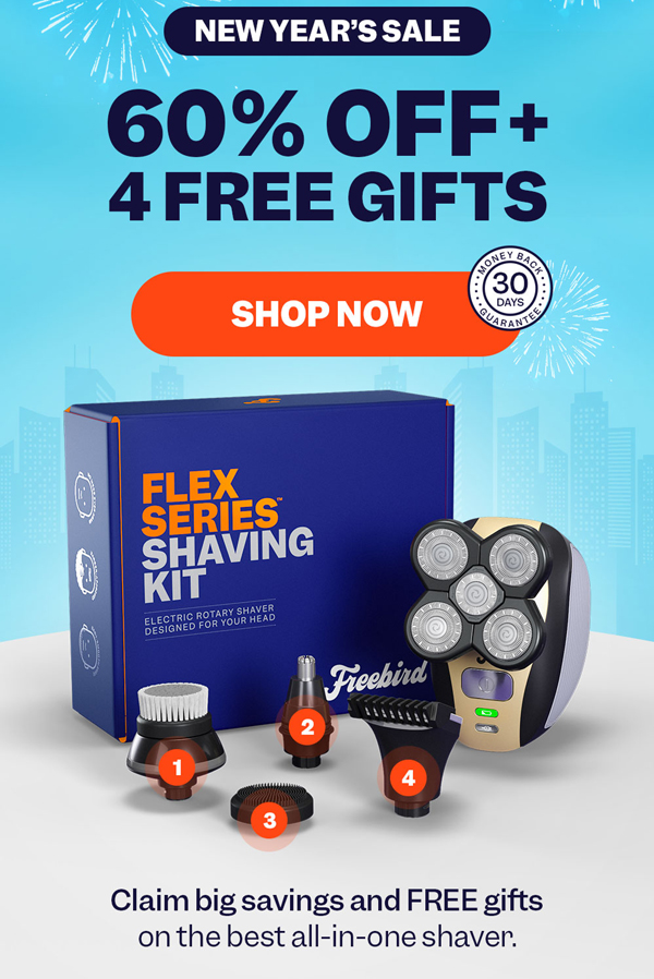 New Year's Sale | 60% OFF + 4 FREE Gifts | Shop Now