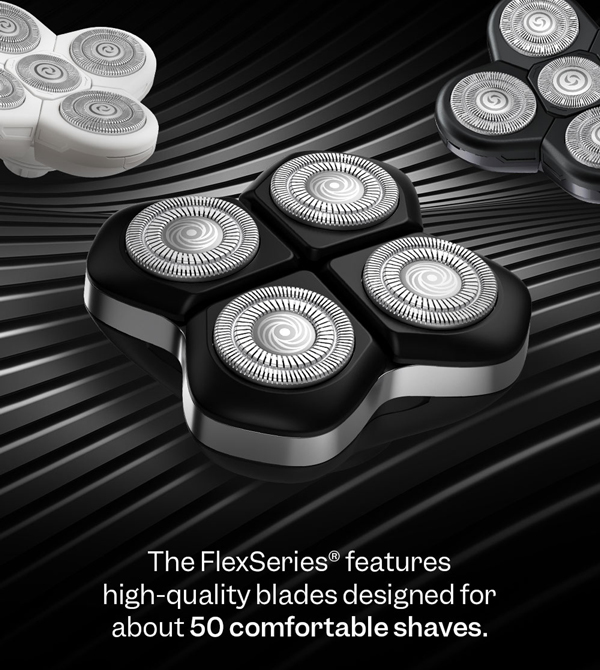 The FlexSeries® features high-quality blades designed for about 50 comfortable shaves.