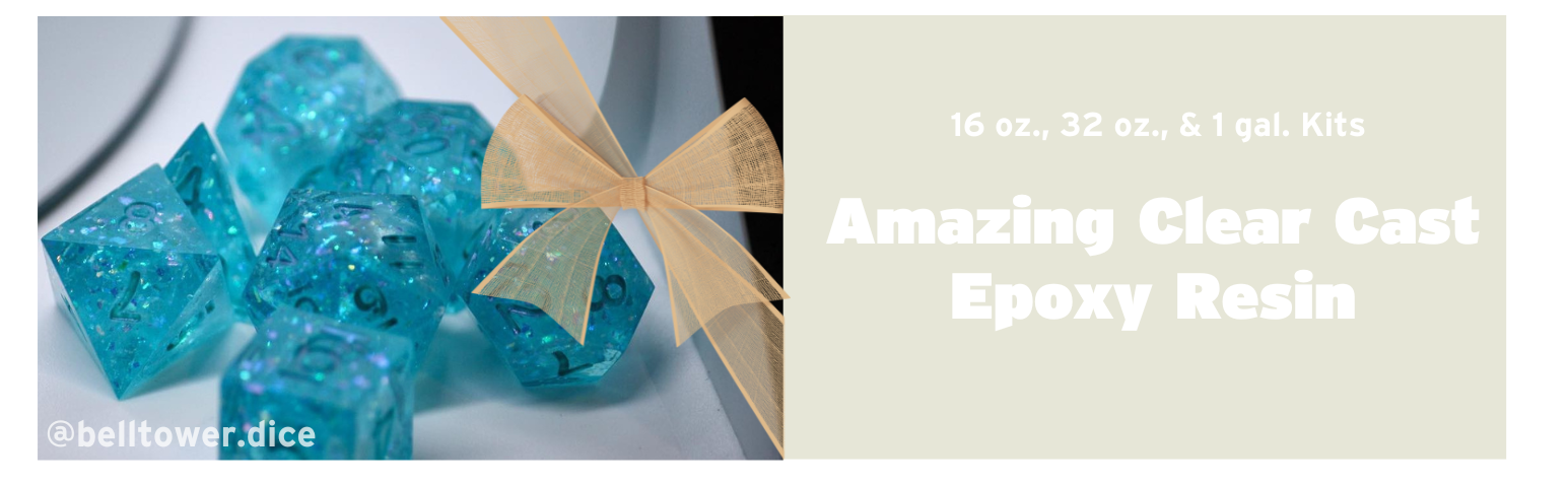 Amazing Clear Cast epoxy resin; sizes are 16oz, 32oz, & 1 gallon kits.