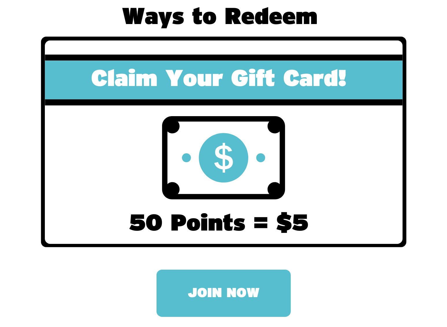 Ways to Redeem! Claim your gift card!