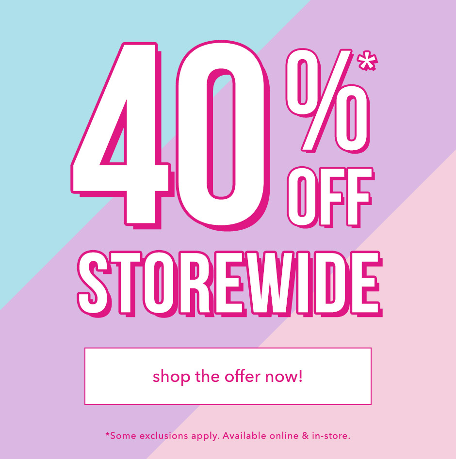 40% off SITEWIDE! Shop now