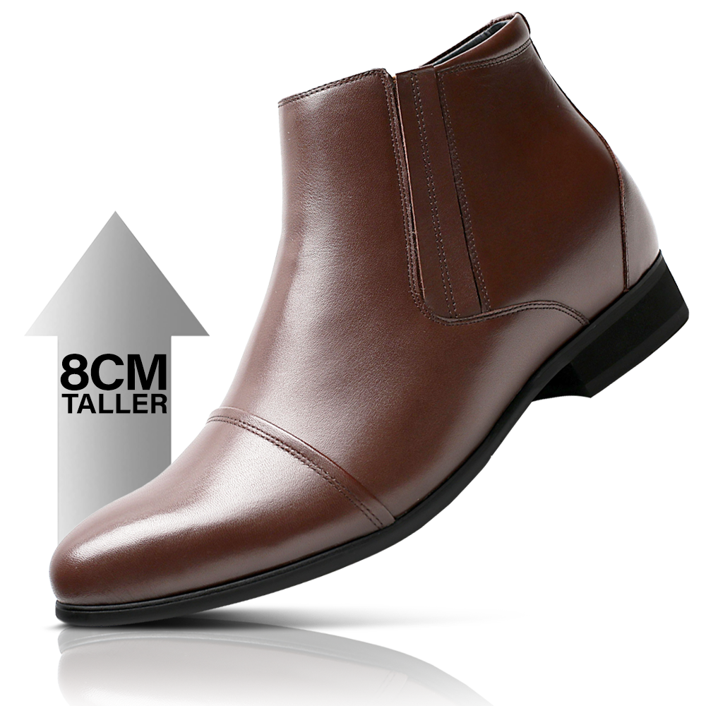 8cm Taller Brown Boots