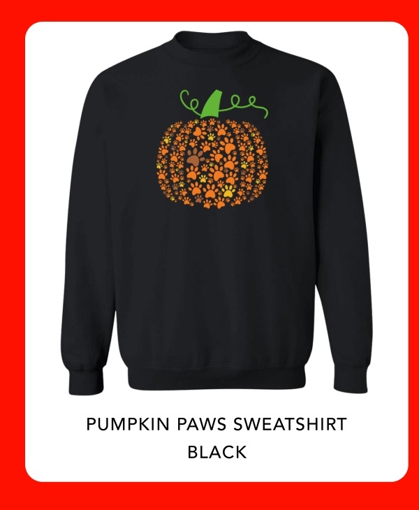 Pumpkin Paws Sweatshirt Black