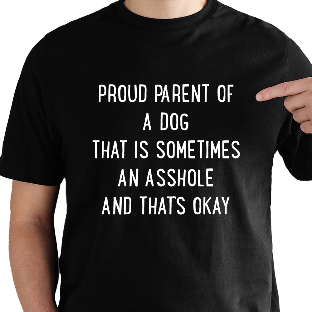 Proud Parent Of A Dog Premium Tee Black