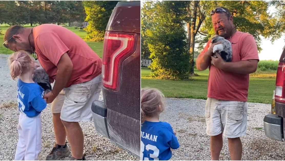 A Man’s ‘Great Loss’ Becomes ‘Greatest Joy’ After Girl Hands Him A Puppy