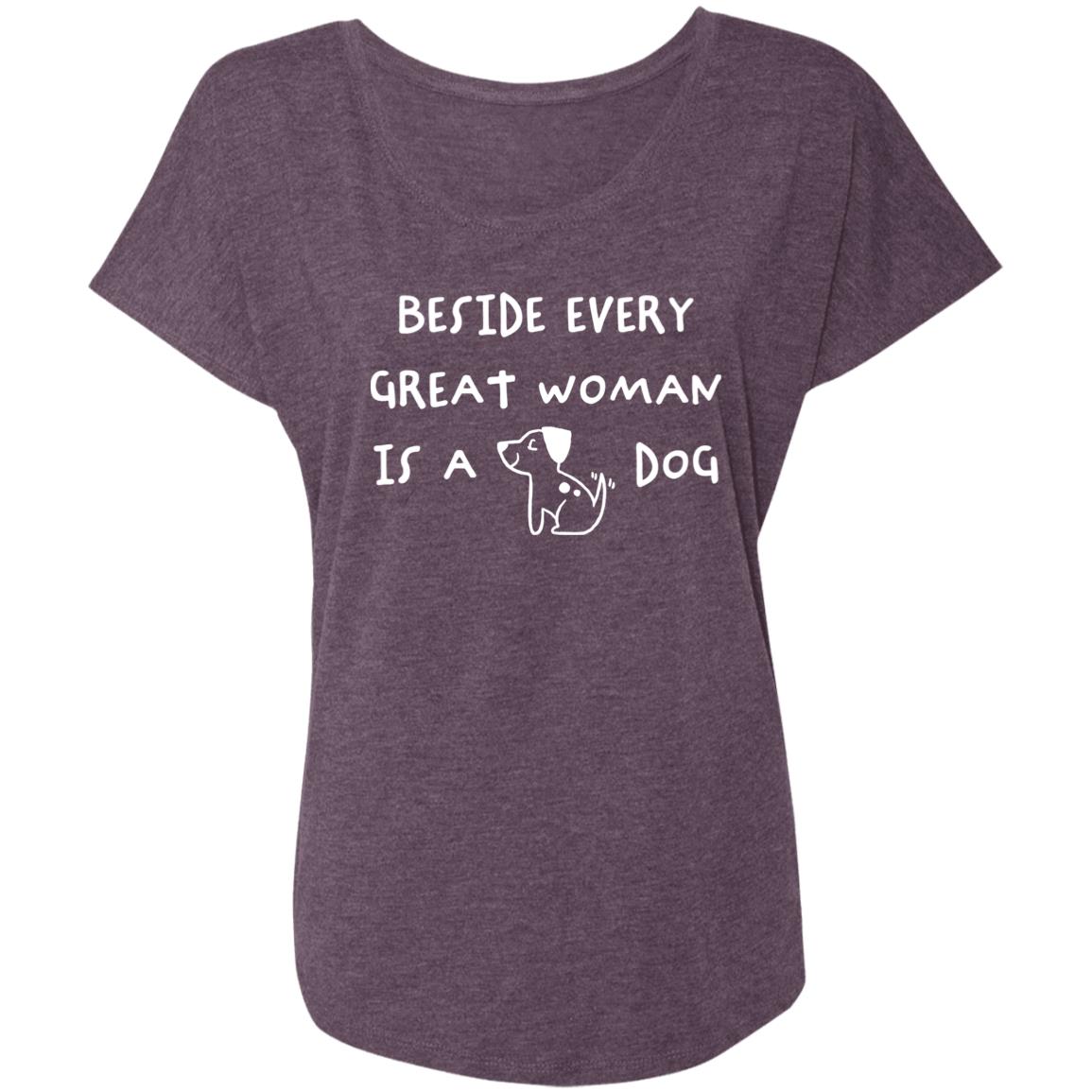 Beside Every Great Woman Slouchy Tee Vintage Purple