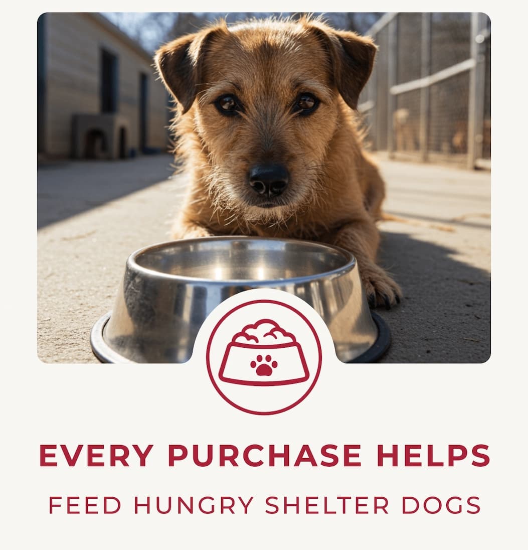 Every Purchase Helps Feed Hungry Shelter Dogs