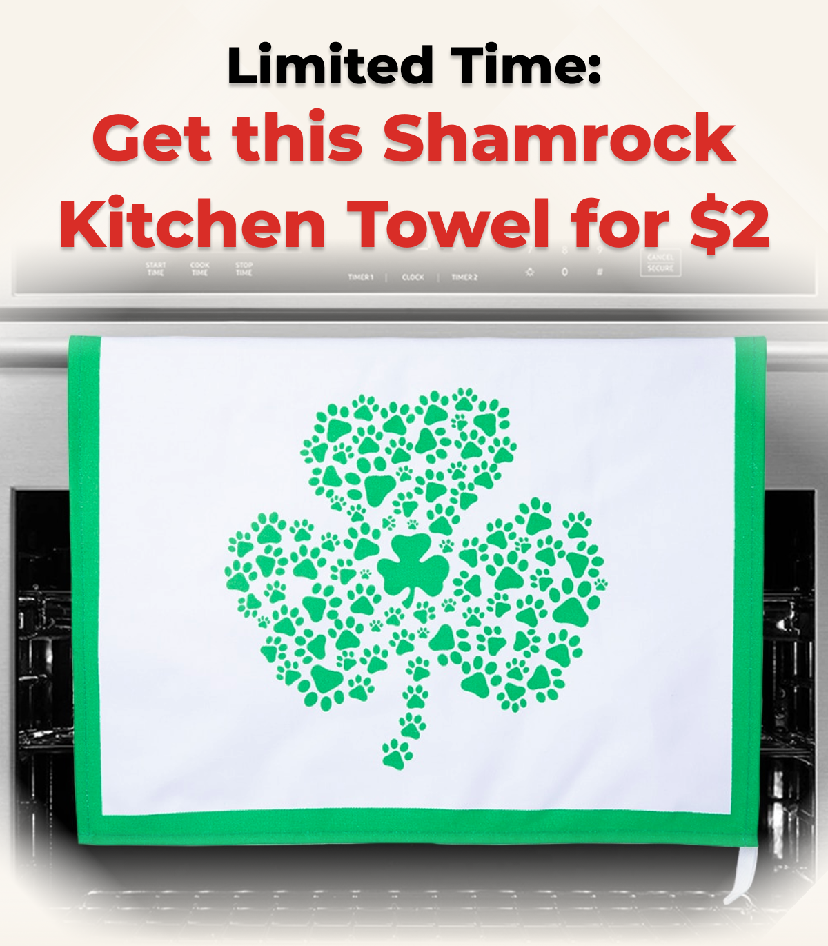 Limited Time: Get this Shamrock Kitchen Towel for $2