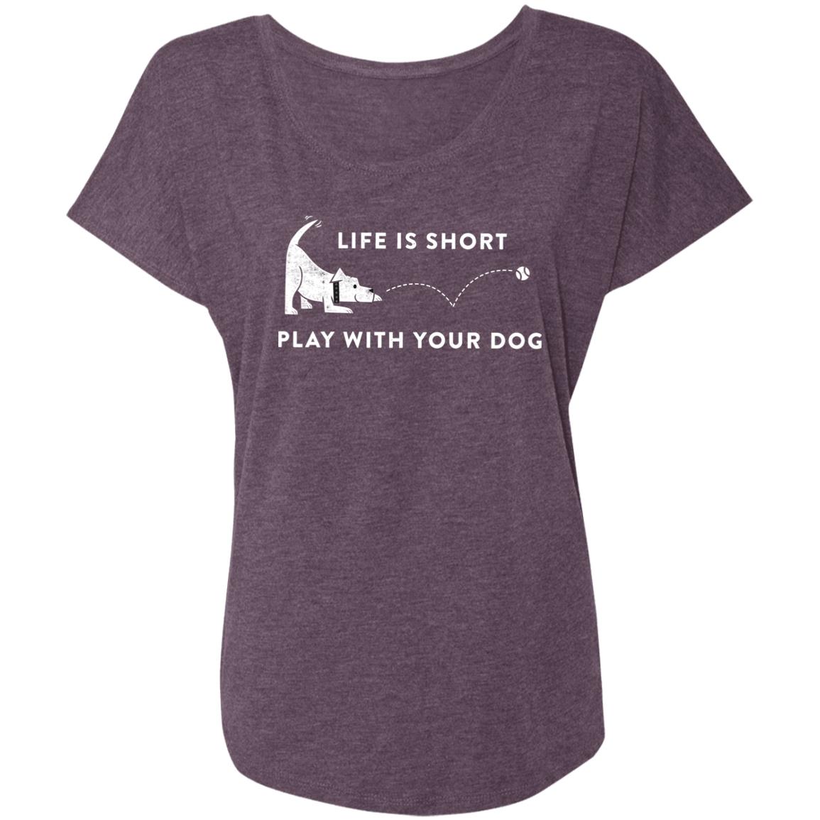 Life Is Short Vintage Purple Slouchy Tee