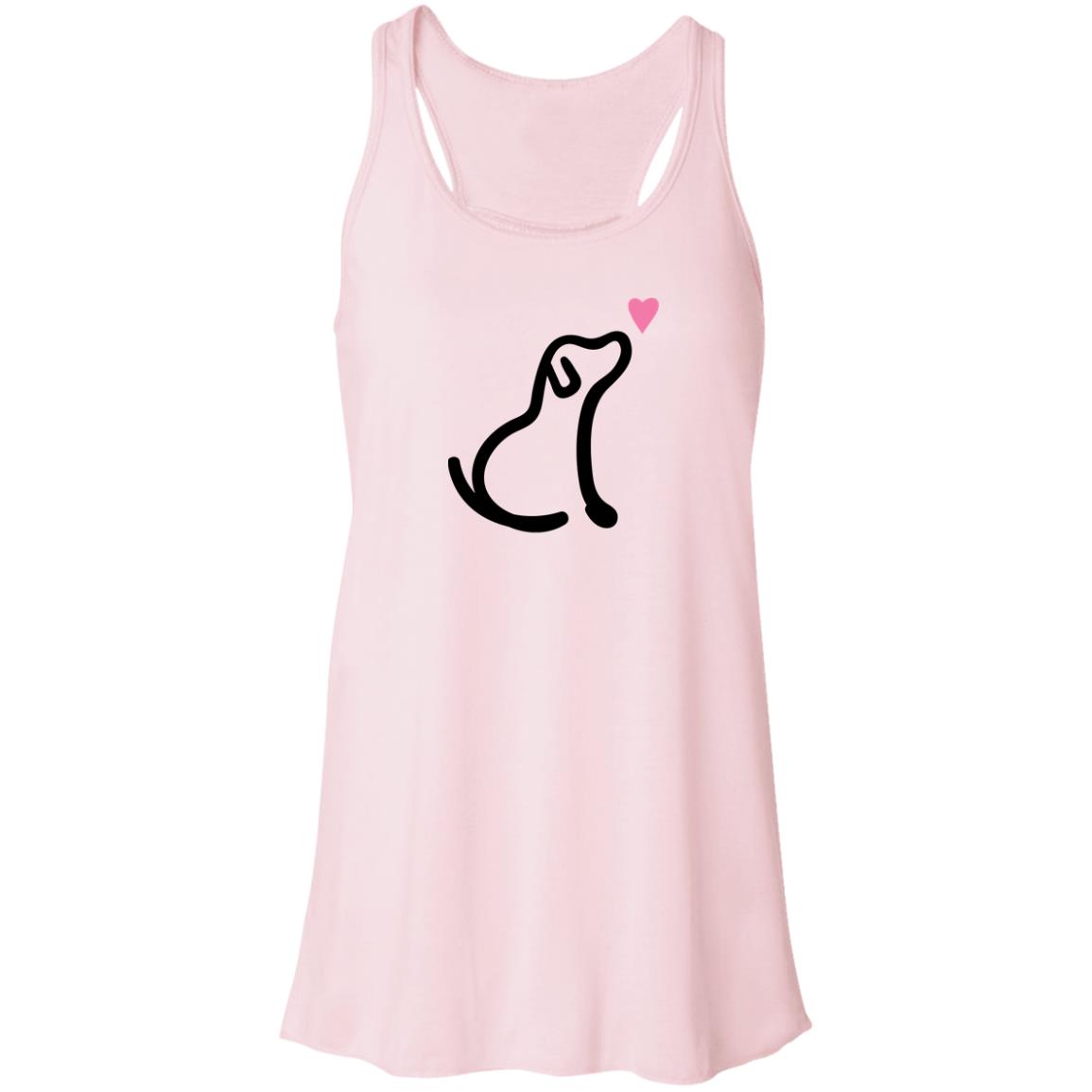 I Really Love This Dog Flowy Tank Light Pink