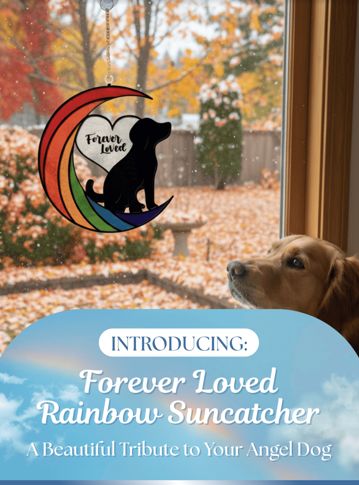 Introducing: Forever Loved Rainbow Suncatcher - A Beautiful Tribute to Your Angel Dog
