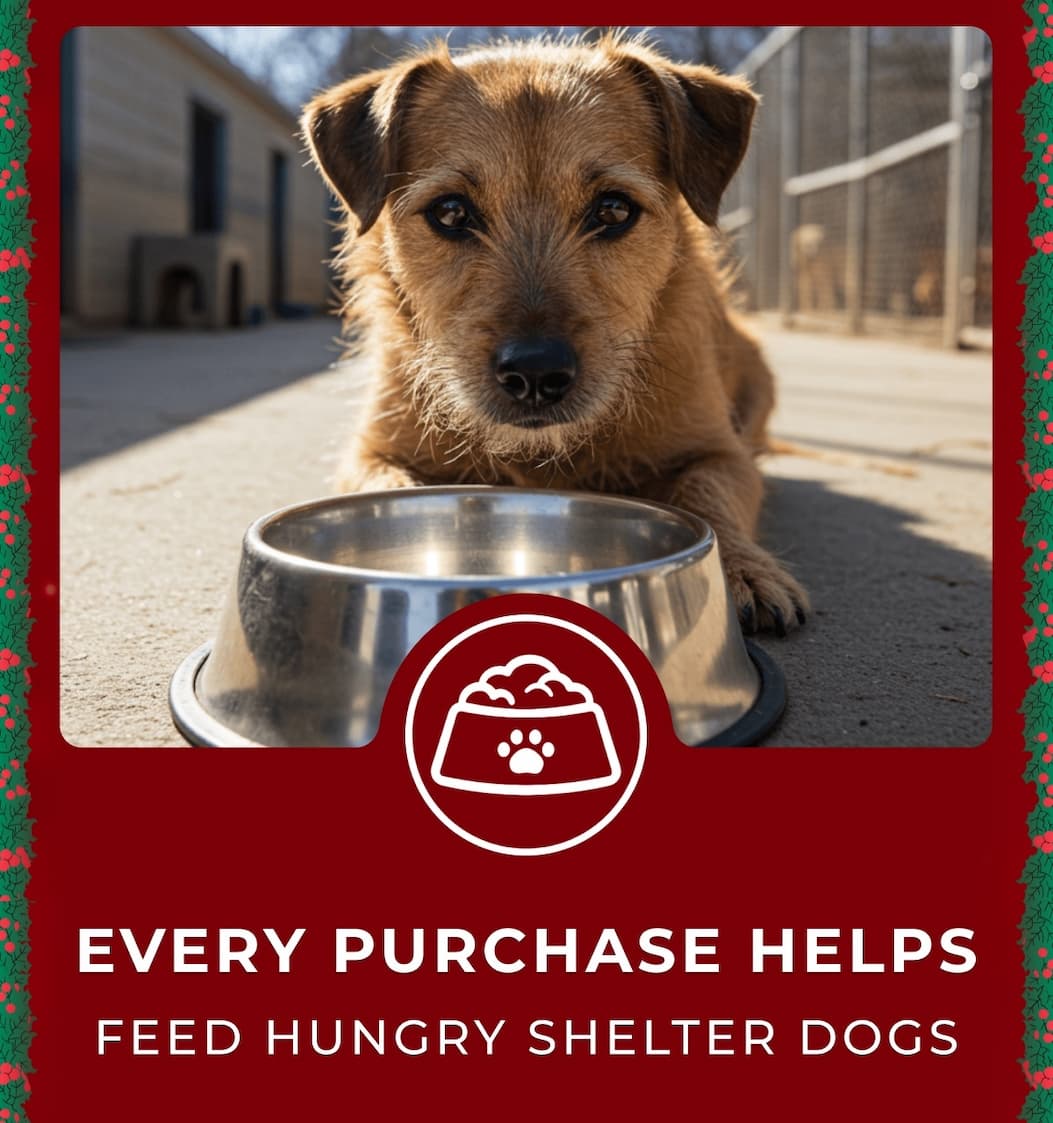 Every Purchase Helps Feed Hungry Shelter Dogs