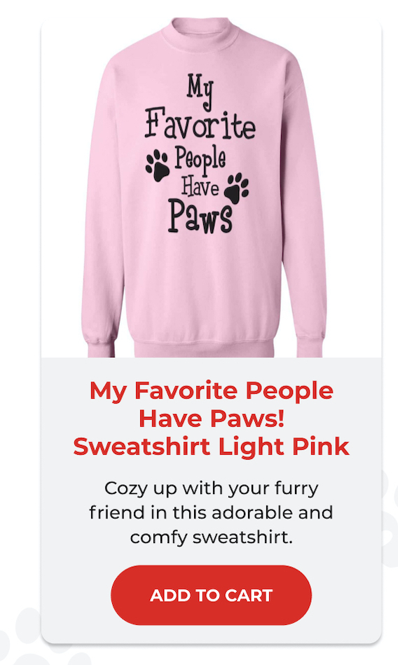 My Favorite People Have Paws ! Sweatshirt Light Pink