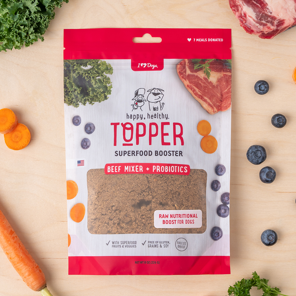 iHeartDogs Nutrition Boost Beef Food Topper (8 oz and 3 oz Pouch)
