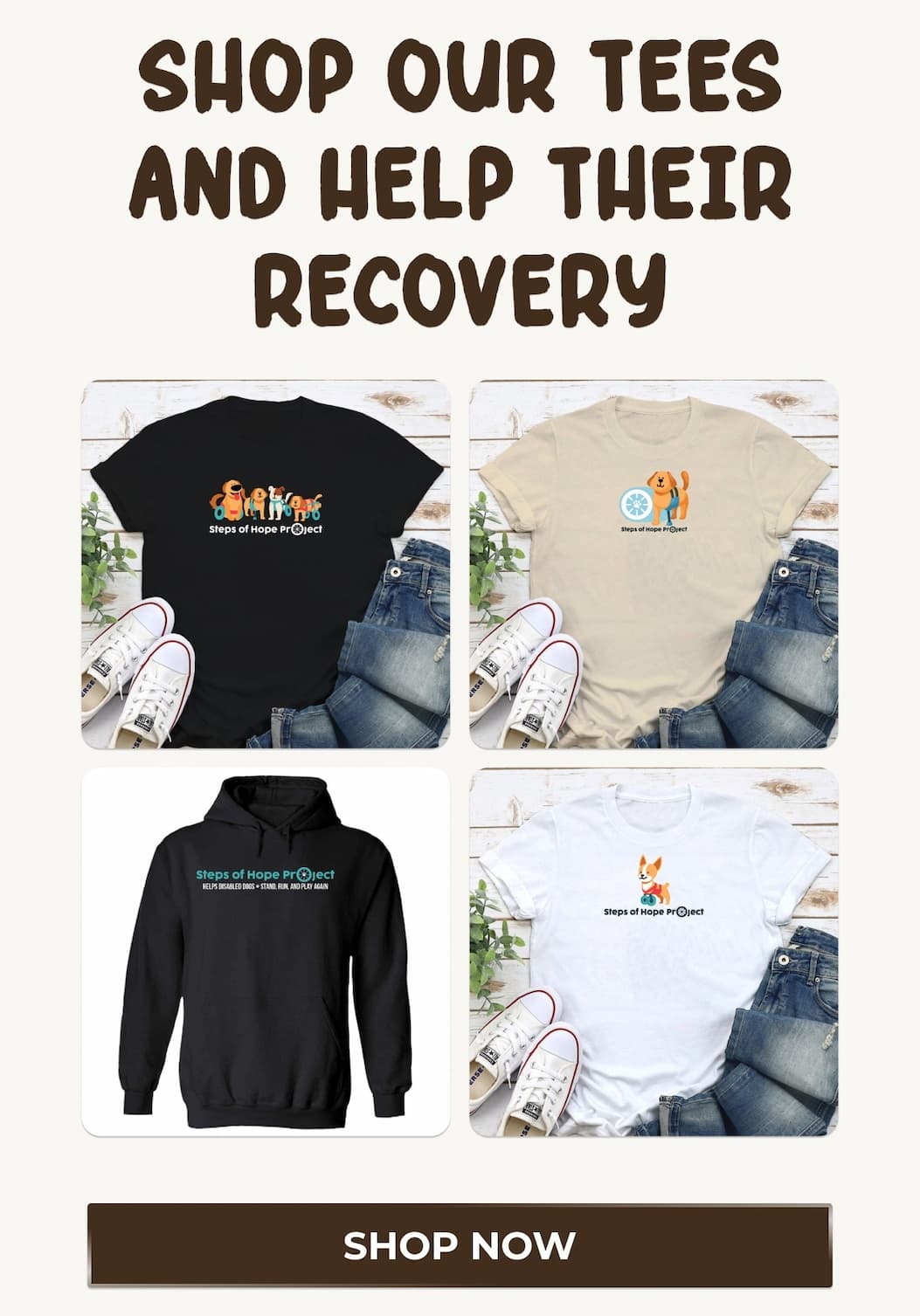 Shop Our Tees And Help Their Recovery - SHOP NOW