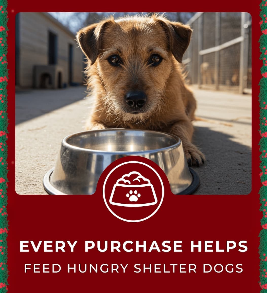 Every Purchase Helps Feed Hungry Shelter Dogs