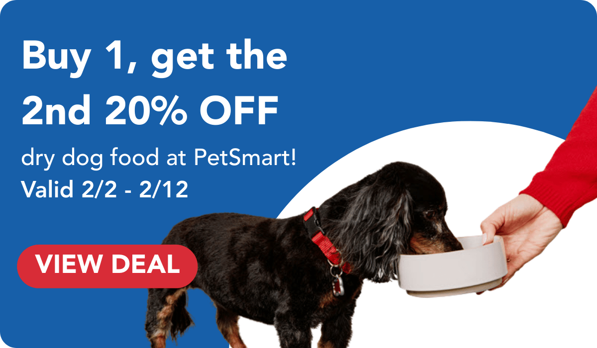 Buy 1 get the 2nd 20% off dry dog food at petsmart!