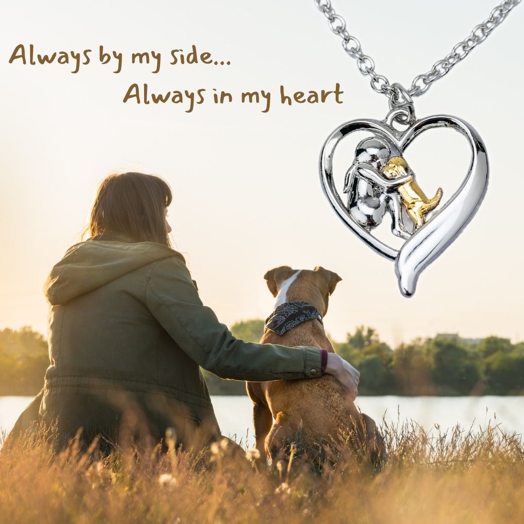 Always By My Side & Forever In My Heart Necklace- Designed for Dog Lovers- Deal 25% Off!