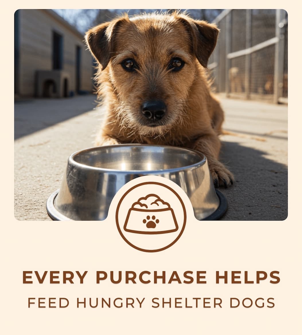 Every Purchase Helps Feed Hungry Shelter Dogs