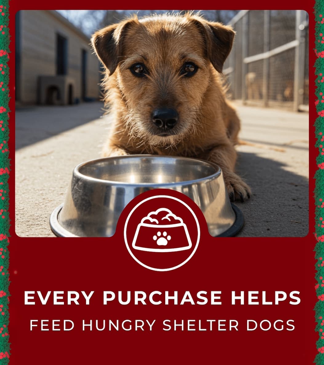 Every Purchase Helps Feed Hungry Shelter Dogs