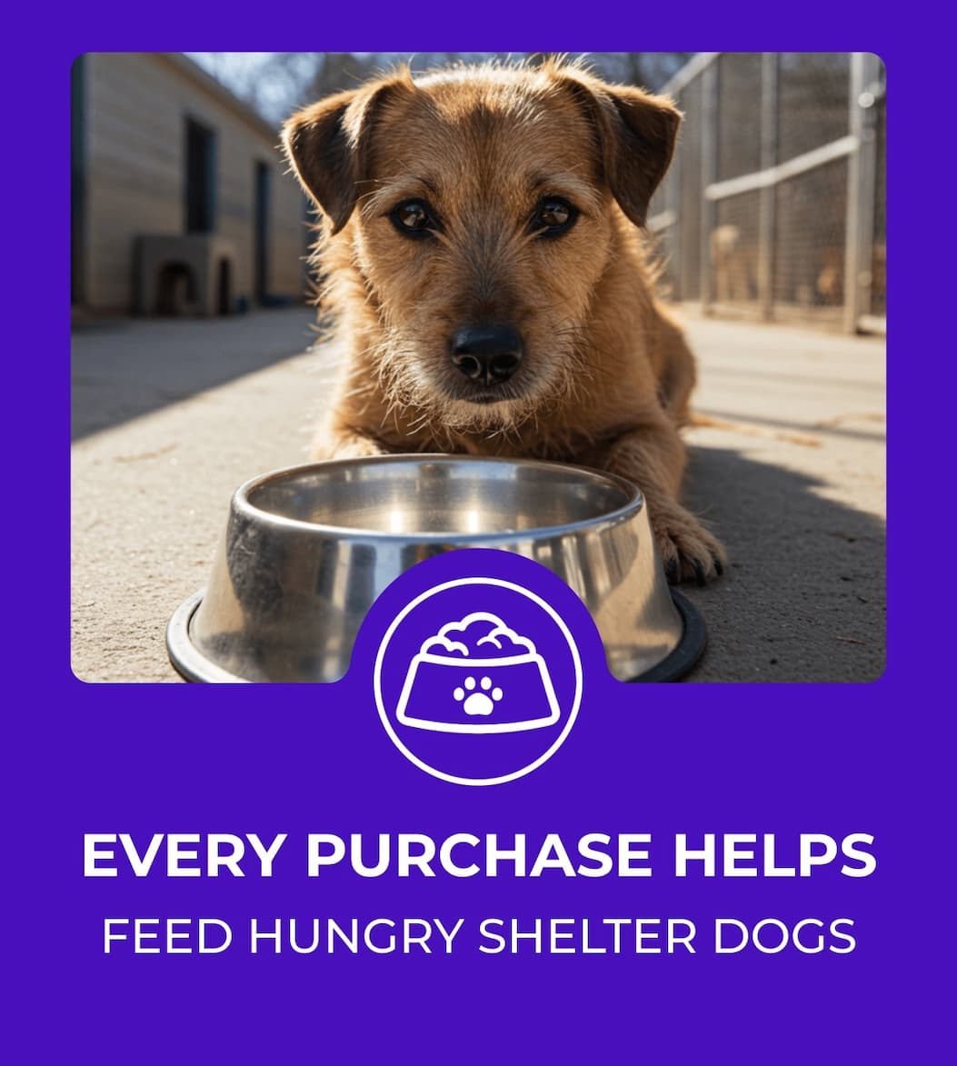 Every Purchase Helps Feed Hungry Shelter Dogs
