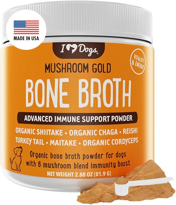 Bone Broth & Mushroom Gold Powder Supplement for Immune System Support