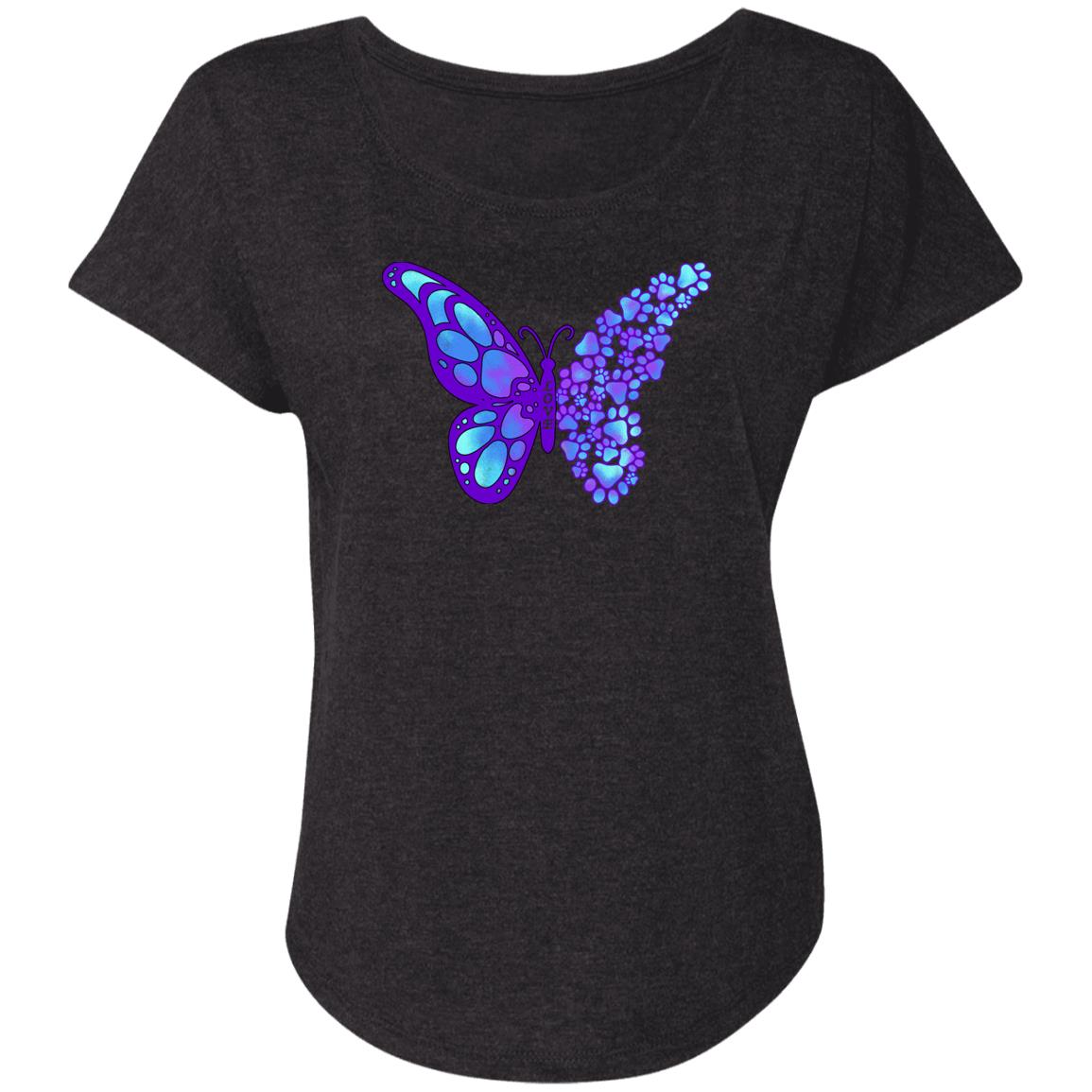 Love Butterfly Slouchy Tee Black