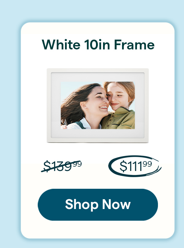 shop 10in white frame