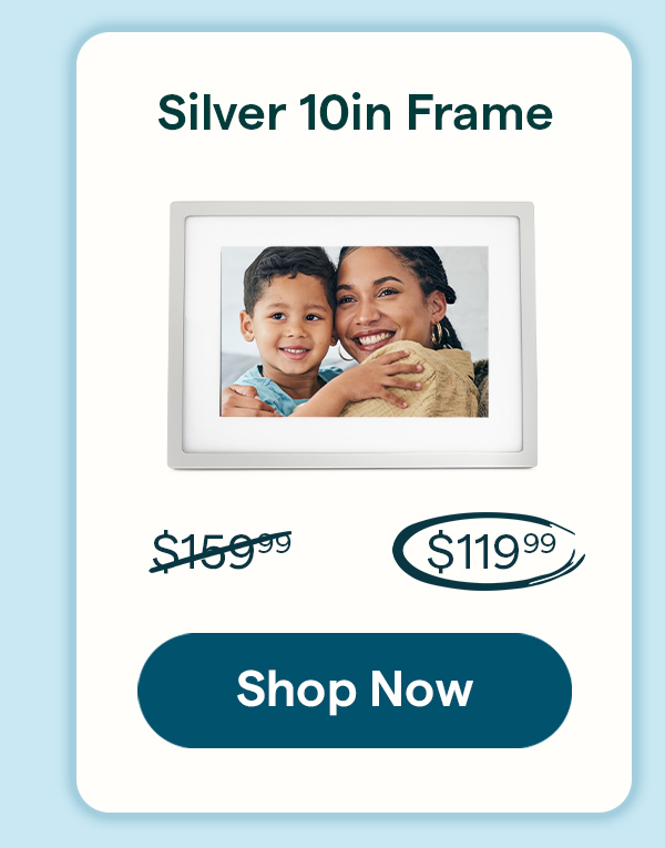 shop 10in silver frame